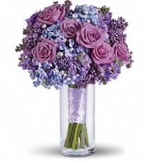 Dried lavender, fresh lavender and evergreen sprigs. Teleflora S Lavender Heaven Bouquet Wedding Bouquet In Auburndale Fl The House Of Flowers