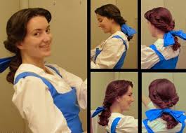 50 Halloween Make Up And Hairstyles Of Disney Inspired Princess Belle Hairstyle Hair Like Belle Disney Hair