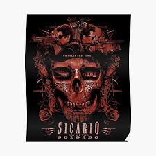 High resolution official theatrical movie poster (#1 of 13) for sicario (2015). Poster Sicario Film Redbubble