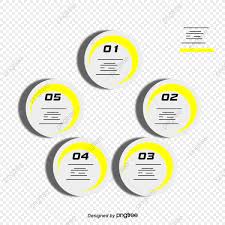Yellow White Minimalist Design Infographic Vector Material