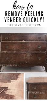 Particleboard furniture is a cheap option when you need to decorate your home on a tight budget, but this type of furniture does not always withstand the test of time. How To Quickly Remove Wood Veneer With A Heat Gun Thirty Eighth Street