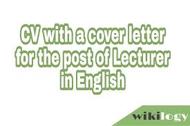 Cv templates find the perfect cv template. Cv With A Cover Letter For The Post Of Lecturer In English Wikilogy