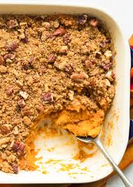 Sweet Potato Casserole With Pecans Simplyrecipes Com Recipe Sweet Potato Casserole Sweet Potato Recipes Casserole Pecan Recipes