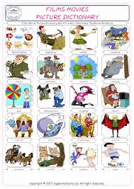 films movies english worksheet for kids esl printable picture dictionary image worksheets engworksheets