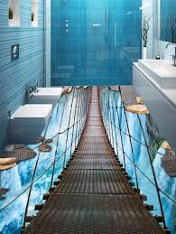 Just 53 55 Buy 3d Hanging Bridge Waterfall Print Floor Stickers Online Shopping At Gearbest Com Mobile Bathroomd Floor Wallpaper Floor Stickers Floor Decal