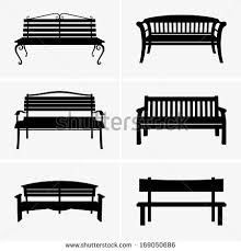 Black And White Bench Clipart Park Bench Silhouette Stock Vectors Vector Clip Art Bench Drawing Simple Wall Paintings Bench
