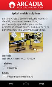 In luna mai 2017, doua unitati din cadrul arcadia policlinic din iasi au fost dotate cu echipamente orl furnizate de eyecon medical. Arcadia Medical For Android Apk Download