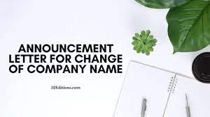 This letter is a simple, yet effective, way to let businesses, customers, and other contacts that a business is changing its address. Announcement Letter For Change Of Company Name Free Letter Templates