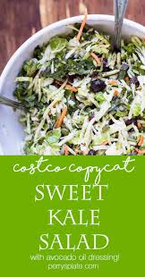 The Famous Costco Kale Salad Copycat Sweet Kale Salad Kale Salad Cabbage Salad Recipes