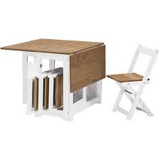 Seconique Santos Butterfly Folding Dining Set With 4 Dining Chairs In White Pine Furnitu Folding Dining Table Space Saving Dining Table Dining Table Chairs