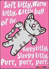There's flowers in my heart. Magnet The Big Bang Theory Soft Kitty Warm Kitty Little Ball Of Chez Rhox Geek Stop