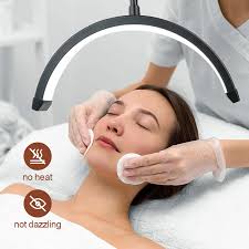 Andoer HD-M3X Desktop LED Video Light Half-moon Shaped Fill Light  3000K-6000K Dimmable with C-Clamp Desk Mount Metal Light Stand