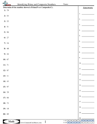Prime and composite numbers grade 7. Worksheets Free Distance Learning Worksheets And More Commoncoresheets
