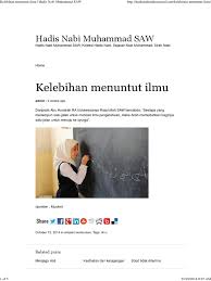 Dimudahkan jalan menuju surga allah. Kelebihan Menuntut Ilmu Hadis Nabi Muhammad Saw