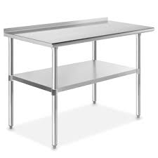 The place where you meet your furniture expectations with the combination of world class designed and manufactured fur Gridmann Nsf Stainless Steel Commercial Kitchen Prep Work Table With Backsplash 48 In X 24 In Buy Online In Sri Lanka At Desertcart Lk Productid 8129608