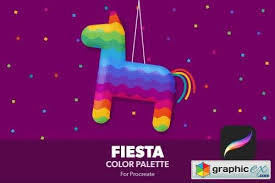 Free download of 5 artistic brushes for procreate! Fiesta Procreate Color Palette Free Download Vector Stock Image Photoshop Icon
