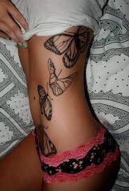 Side butterfly tattoo for girls. 101 Cute Butterfly Tattoo Designs To Get That Charm