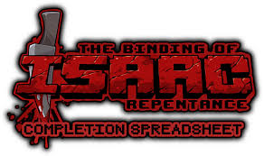 The Binding of Isaac Repentance Completion Spreadsheet : r/bindingofisaac