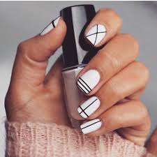 Black And White Nail Art Design Easy Black And White Nails Geometric Designs Minimalist Nails Nail Art Diy Easy Nail Art Diy