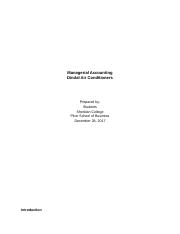 Maybe you would like to learn more about one of these? Case 15 Dindal Air Conditioners Docx Case Study 4 Dindal Air Conditioner Case Study Managerial Accounting Sunday December 24th 2017 Introduction Course Hero