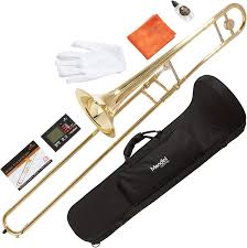 Maintaining the trombone there is a pipe called the mouthpipe located inside the pipe on the side the mouthpiece is attached. Mendini B L Gold Lacquer Tenor Trombone Slide Chromatic Tuner Case Mouthpiece Gloves Slide Grease And Cleaning Cloth Amazon De Musical Instruments Dj