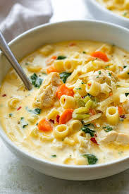 Creamy Chicken Pasta Soup Recipe With Carrot And Spinach Best Chicken Noodle Soup Recipe Creamy Chicken Soup Recipe Pasta Soup Recipes Creamy Chicken Soup