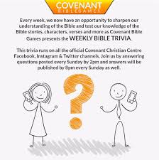 I work closely (week to week) with about a dozen different writers every year and part of our process is a very in depth character bible for any character that makes a significant appearance in a story. Twitter à¤ªà¤° The Covenant Nation Our Weekly Bible Trivia Will Be Posted By 2pm We Will Be Expecting You To Participate In Our Bible Trivia Question For Today C3services Https T Co Qocrwv9e77