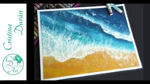 Although oil pastels harden somewhat, particularly in cooler temperatures, they never completely dry on the painting and remain the same viscosity throughout the layers of paint. Experimenting With Oil Pastels Painting Waves Youtube