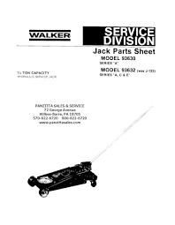 Lincoln Walker 93632 Series A C And E Parts Panzitta Sales Service