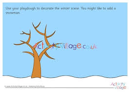 Available in tan, black, gray ivory and clear. Winter Scene Playdough Mat