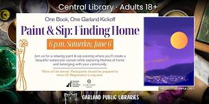 One Book, One Garland Kickoff: Paint & Sip