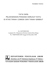 We did not find results for: 6 Pelaksanaan Pondasi Cerucuk Kayu Diatas Tanah Lembek Dan Tanah Gambut