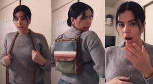 Woman S Purse To Backpack Trick Goes Viral On Tiktok