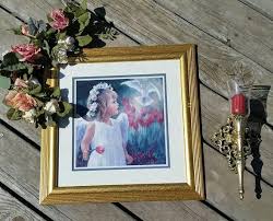 You will find furniture, area rugs, pictures, lighting , accessories, and the most amazing selection of seasonal decor of any store anywhere! Home Interiors Girl Angel Dove Picture Gold Wood Frame Wall Etsy Interior Pictures House Interior Gold Wood