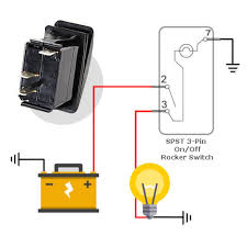 So if a heater is connected to terminal 2 and a blower is connected to terminal 6, terminal 4, representing the toggle switch, can switch between the heater and the blower. Spst Led Marine Rocker Switch Mgi Speedware