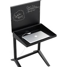 Black And White Office Supplies Tucker Black Chalkboard Laptop Table In Office Furniture Cb2 Office Furniture Modern Furniture Chair Storage