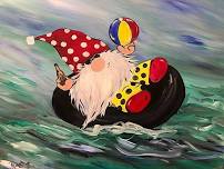 Floating Gnome - Tipsy Brush Painting Party!