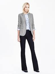 Maybe you would like to learn more about one of these? Br Black Or Navy Pants Light Blue Shirt Grey Blazer Classic Look For Fall Or Winter Blazer Outfits For Women Grey Blazer Outfit Work Blazer Outfits