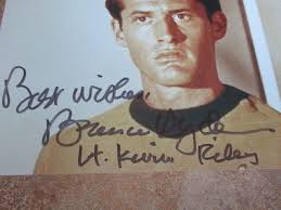 BRUCE HYDE autograph signature COLOR 8x10 of Star Trek TOS "Lt Keoin"
