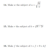 Rearranging Formulae Worksheet No 3 With Solutions Math Formulas Worksheets Math Worksheets