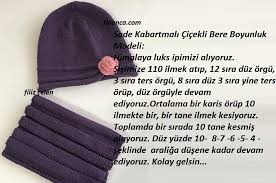 Artik Sade Sapka Yada Boyunluk Kullanmak Yerine Takim Olarak Kullanmak Cok Moda Oldukca Iddali Ve Sik Bir Sade Kabartmali Bere Boyun Bere Orme Sapkalar Orgu