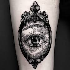 The carved detailing and old time worn white finishes wonderfully replicates design from the victorian era. Tattoo Uploaded By Ross Howerton A Rather Surreal Eye In A Victorian Mirror By Ilja Hummel Ig Iljahummel Black Eye Illustrative Iljahummel Mirror 243339 Tattoodo