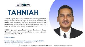 Penolong pegawai kesihatan persekitaran/pegawai kesihatan. Ehom Tahniah Kepada Tuan Hasnainin Bin Hassan Atas Pelantikan Sebagai Ketua Profesion Pkp Dan Ppkp