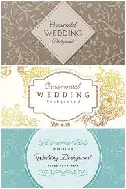 Ornamental Wedding Retro Design Background Collection Free Download Inexpensive Wedding Invitations Wedding Invitations Free Wedding Cards
