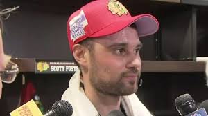 Blackhawks accountant turned goalie has media in stitches post-game