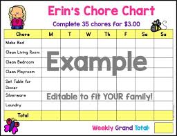 Free Charts For Littles Editable Chore Chart Kids Charts