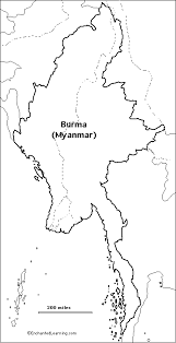 No.75, 1st floor, lan thit street, lanmadaw township, yangon, myanmar. Outline Map Burma Myanmar Enchantedlearning Com