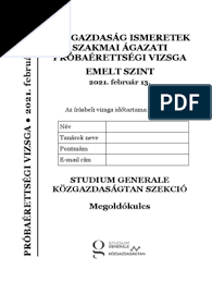 Változatos témakörök, érthető magyarázatok, pompás ábrák. Sg Probaerettsegi Kozgaz Emelt 2021 Megoldas