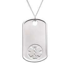 Sterling silver dog tags great internet selection !! Purchase Sterling Silver Dog Tag Embossed American Medical Id
