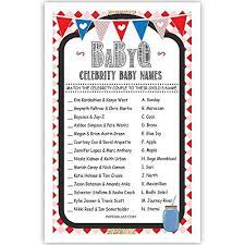The following table shows the 200 most popular given names for male and female babies born during the 1880s. Amazon Com Babyq Baby Shower Game Celebrity Baby Names Handmade Products